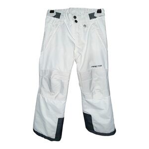 Arctix Kids Snow Sports Cargo Snow Pants with Articulated Knees | White | XS